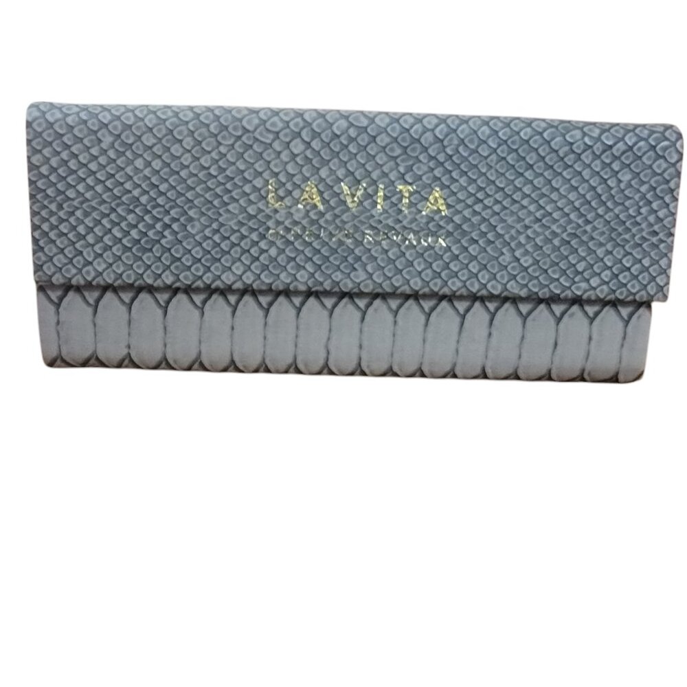 La Vita By Prive Revaux Faux Snakeskin Designer Hard Eyeglasses Case Brand New